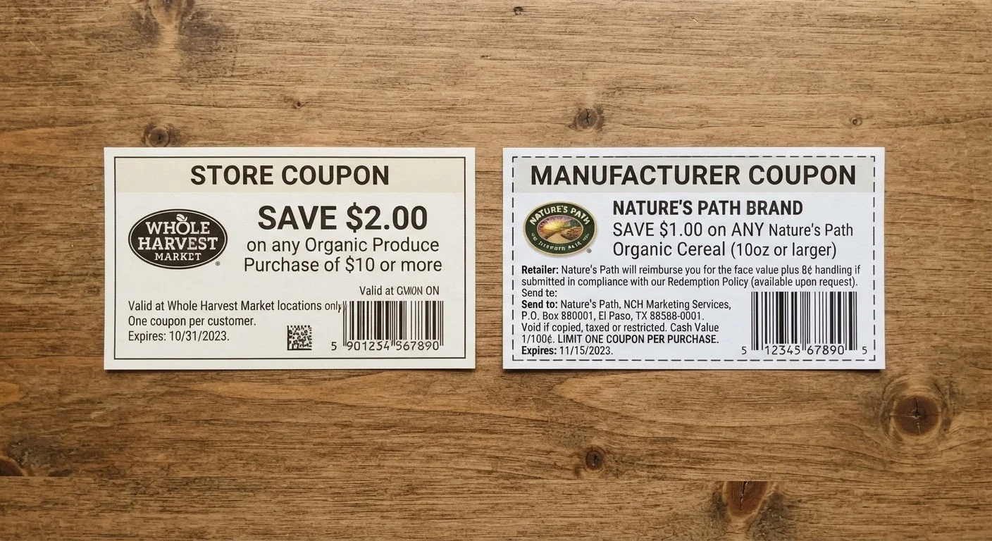 Retailer Coupons vs. Manufacturer Coupons: A Practical Comparison